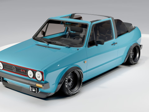 Volkswagen Golf Mk1 GTI Type 17 1975 Cabrio Model 3D