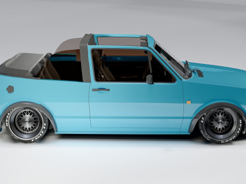 Volkswagen Golf Mk1 GTI Type 17 1975 Cabrio Model 3D