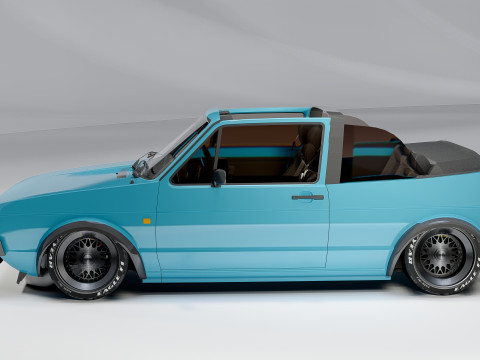 Volkswagen Golf Mk1 GTI Type 17 1975 Cabrio Model 3D