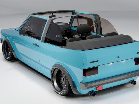 Volkswagen Golf Mk1 GTI Type 17 1975 Cabrio Model 3D