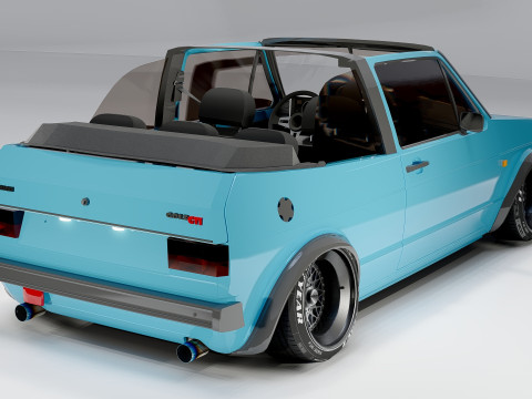 Volkswagen Golf Mk1 GTI Type 17 1975 Cabrio Model 3D