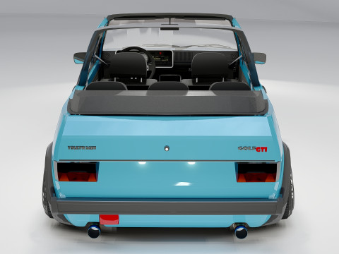 Volkswagen Golf Mk1 GTI Type 17 1975 Cabrio Model 3D