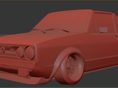 Volkswagen Golf Mk1 GTI Type 17 1975 Cabrio Model 3D