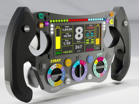 Mercedes-AMG Petronas Formula 1 Team Steering Wheel 3D Model
