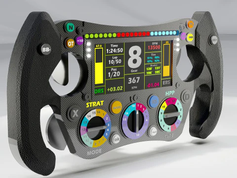 Mercedes-AMG Petronas Formula 1 Team Steering Wheel 3D Model