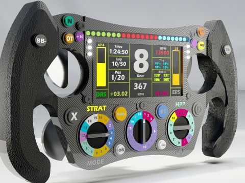 Mercedes-AMG Petronas Formula 1 Team Steering Wheel 3D Model
