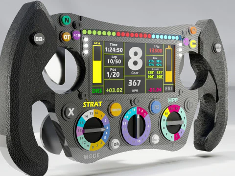 Mercedes-AMG Petronas Formula 1 Team Steering Wheel 3D Model