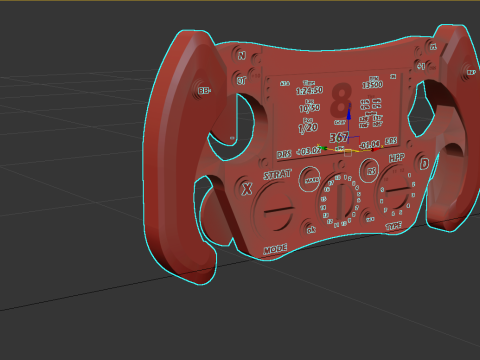 Mercedes-AMG Petronas Formula 1 Team Steering Wheel 3D Model