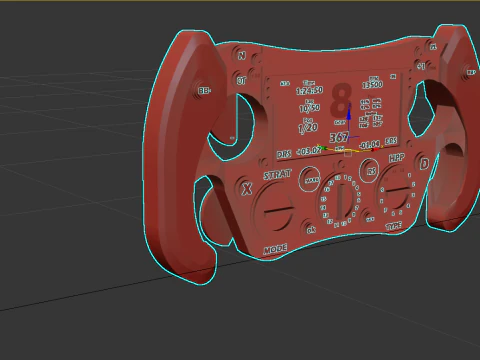 Mercedes-AMG Petronas Formula 1 Team Steering Wheel 3D Model