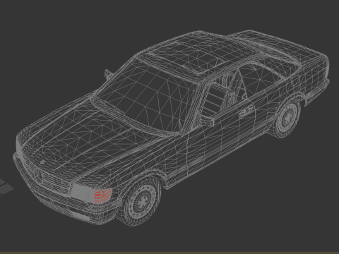 Mercedes-Benz 560 SEC 1965 3D Model