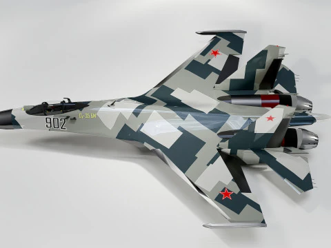 Sukhoi Su-35 3D Model