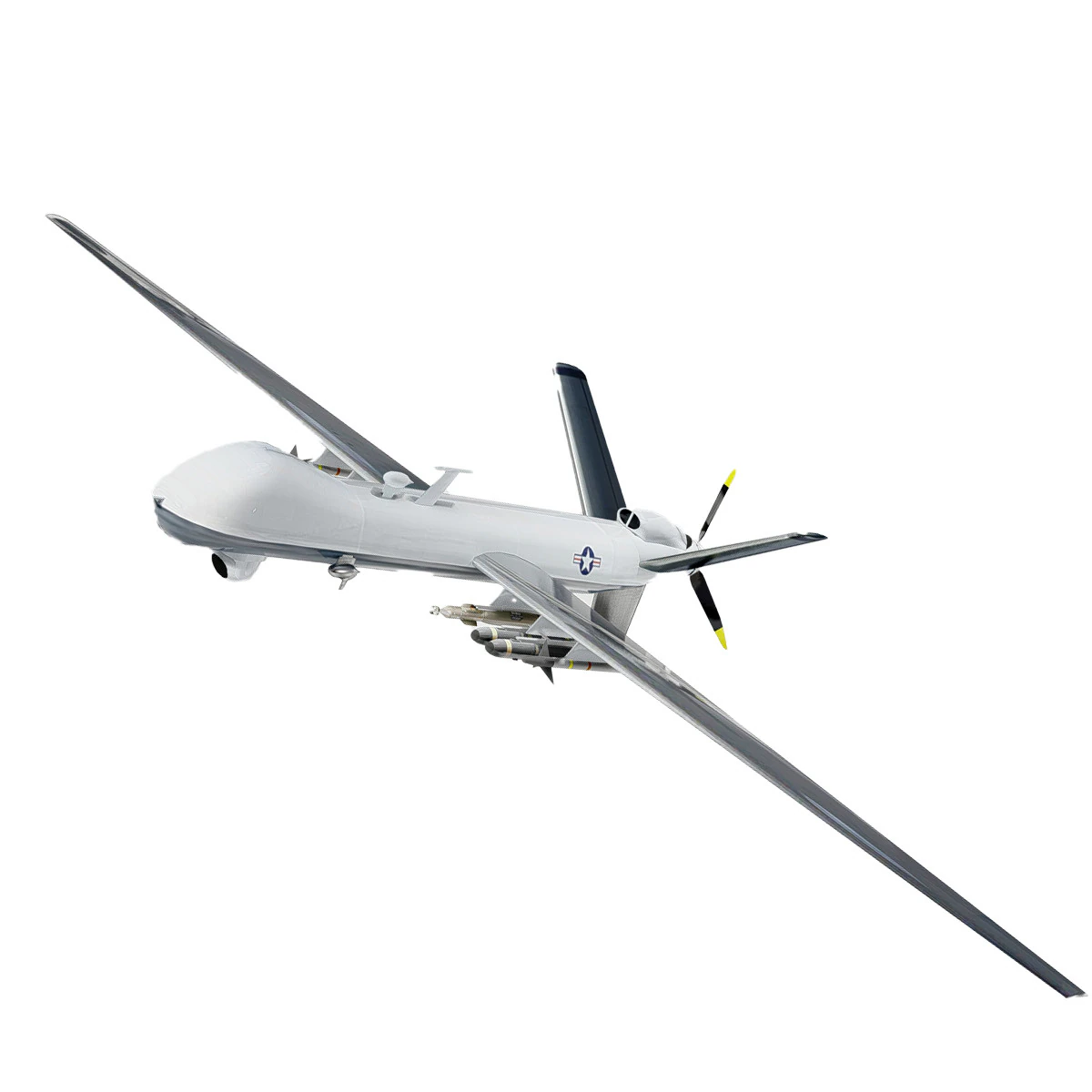 MQ-9 Reaper Drone 3D Model .c4d .max .obj .3ds .fbx .stl .blend
