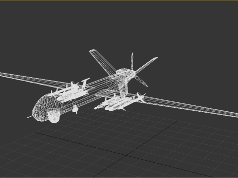 MQ-9 Reaper Drone Model 3D