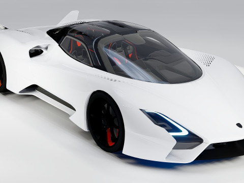 SSC Tuatara Hyperdrive 3Dモデル