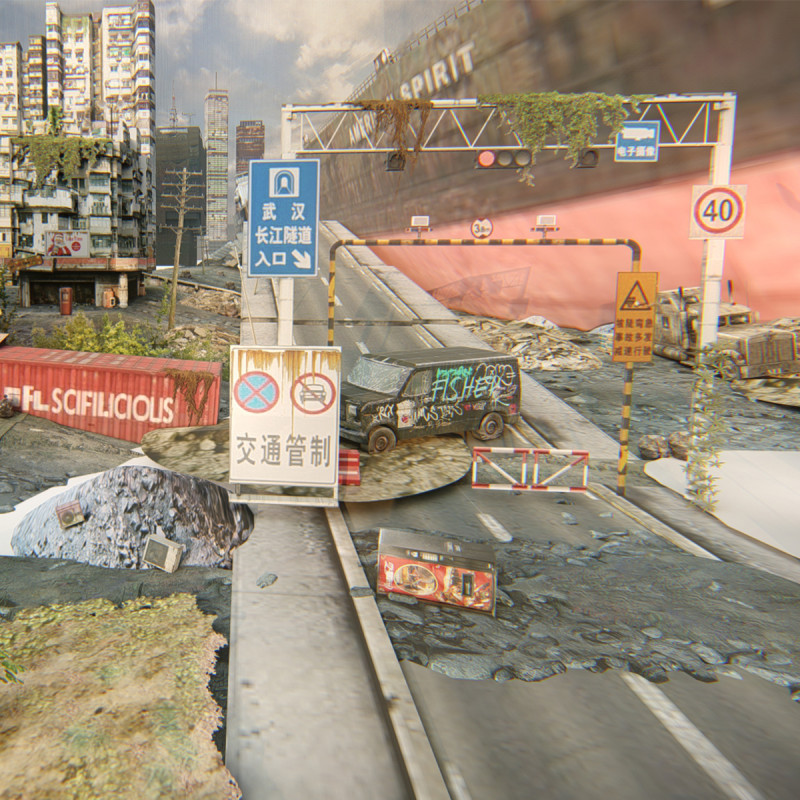 Concrete Jungle Shipwreck Model 3D .c4d .max .obj .3ds .fbx .stl .blend 