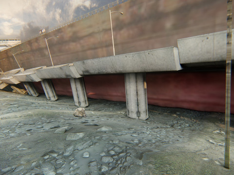 Concrete Jungle Shipwreck Model 3D