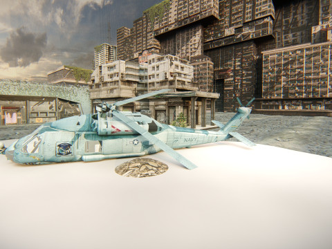 Concrete Jungle Shipwreck Model 3D