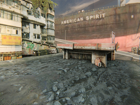 Concrete Jungle Shipwreck Model 3D
