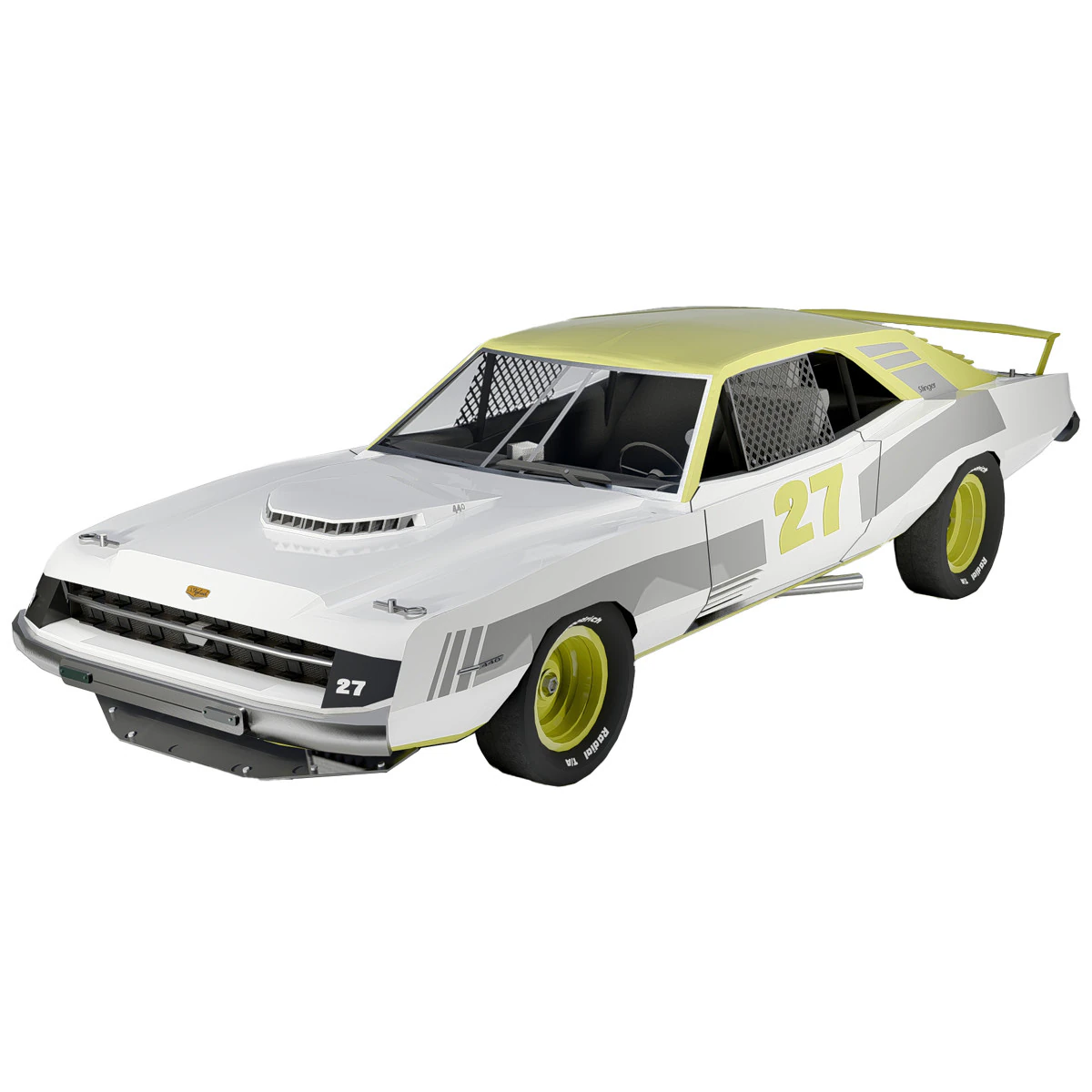 Stinger NASCAR 71 3D Model .c4d .max .obj .3ds .fbx .stl .blend 