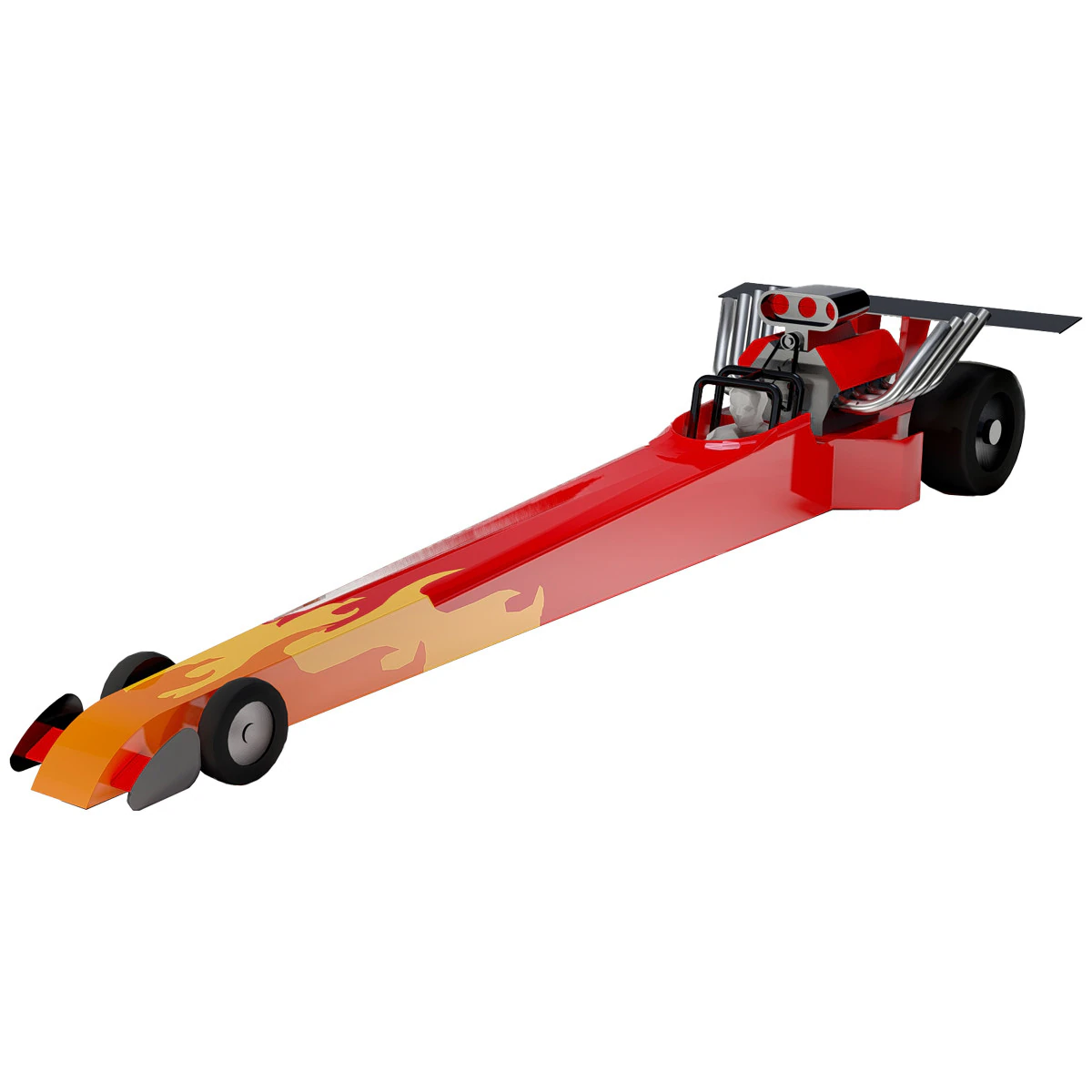 Inferno Dragster Pro 3D Model .c4d .max .obj .3ds .fbx .stl .blend 