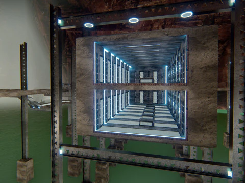 Batcave Superhero Underground Hideout 3D Model