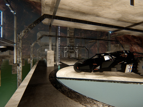 Batcave Superhero Underground Hideout 3D 모델