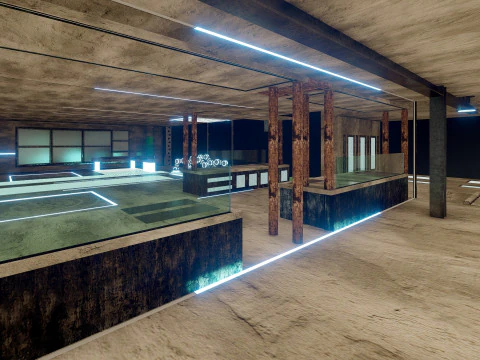 Batcave Superhero Underground Hideout 3D Model