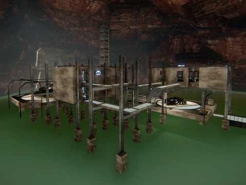 Batcave Superhero Underground Hideout 3D Model