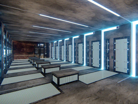 Batcave Superhero Underground Hideout 3D Model