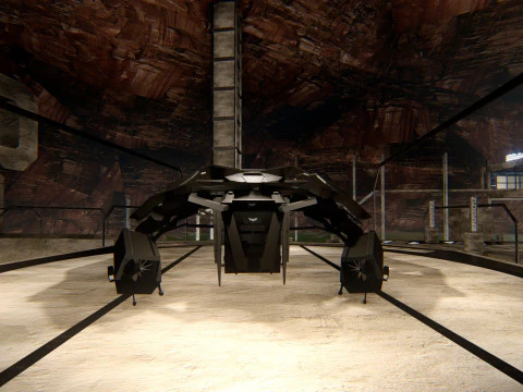 Batcave Superhero Underground Hideout 3D Model