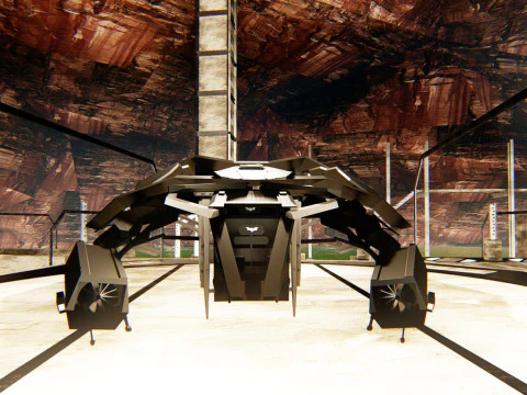 Batcave Superhero Underground Hideout 3D Model