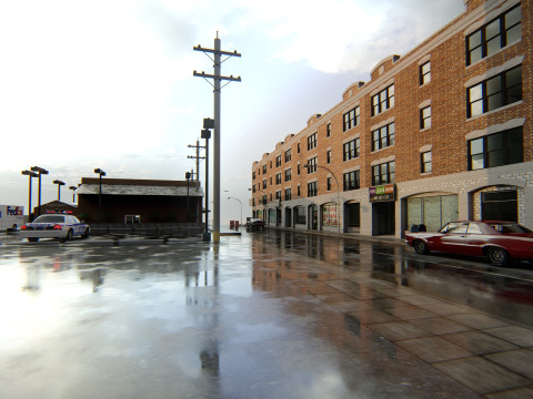 New York Street Scene 3D Model