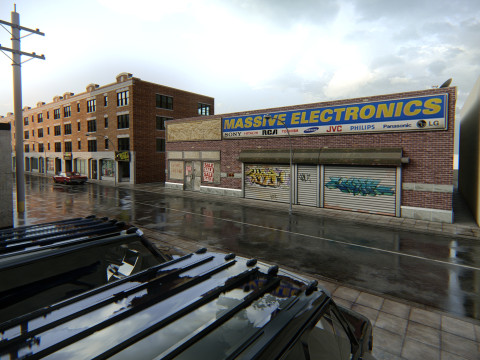 New York Street Scene 3D Model