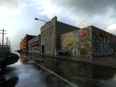 New York Street Scene 3D Model