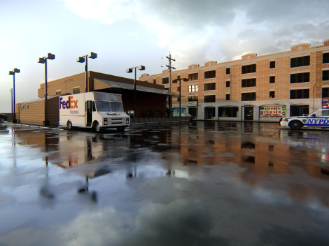 New York Street Scene 3D Model