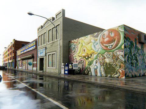 New York Street Scene 3D Model