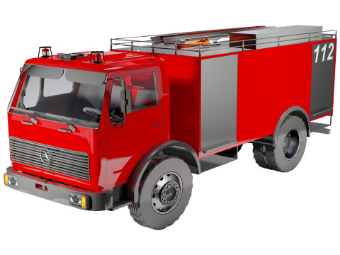 Fire Truck Emergency Vehicle 3D Model