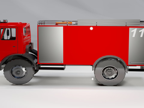 Fire Truck Emergency Vehicle 3D Model