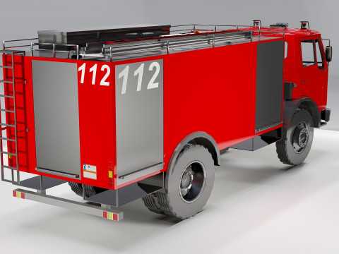 Fire Truck Emergency Vehicle 3D Model