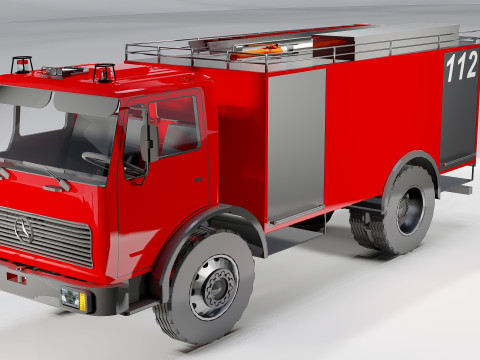 Fire Truck Emergency Vehicle 3D Model