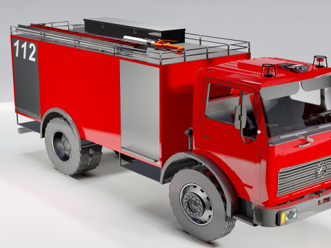 Fire Truck Emergency Vehicle 3D Model