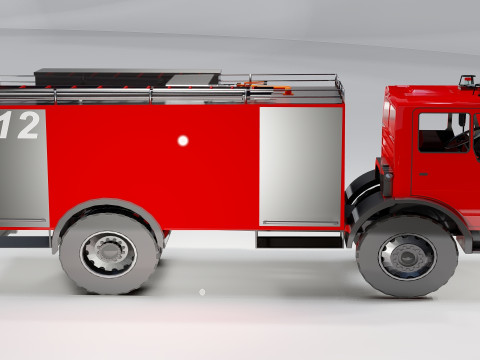 Fire Truck Emergency Vehicle 3D Model