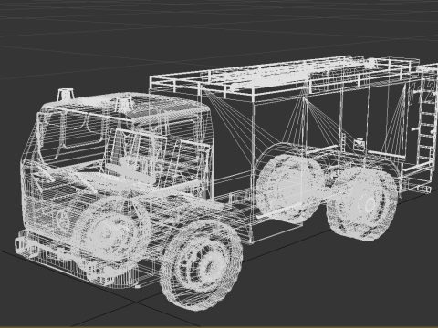 Fire Truck Emergency Vehicle 3D Model