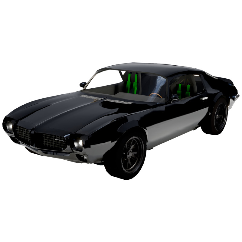 Pontiac Firebird 1972 3D Model .c4d .max .obj .3ds .fbx .stl .blend