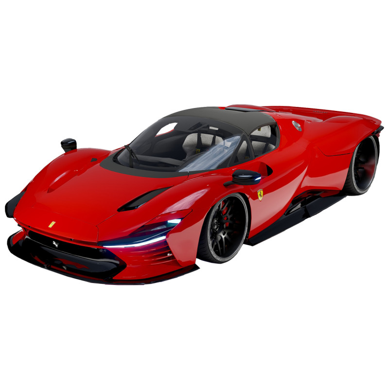 Ferrari Daytona SP3 Forgiato 3D Modell .c4d .max .obj .3ds .fbx .stl .blend 