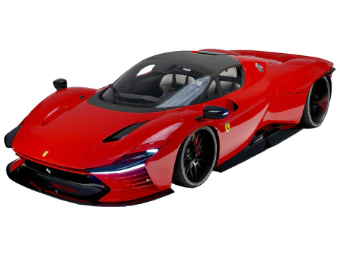 フェラーリ デイトナ SP3 フォルジャート 3Dモデル