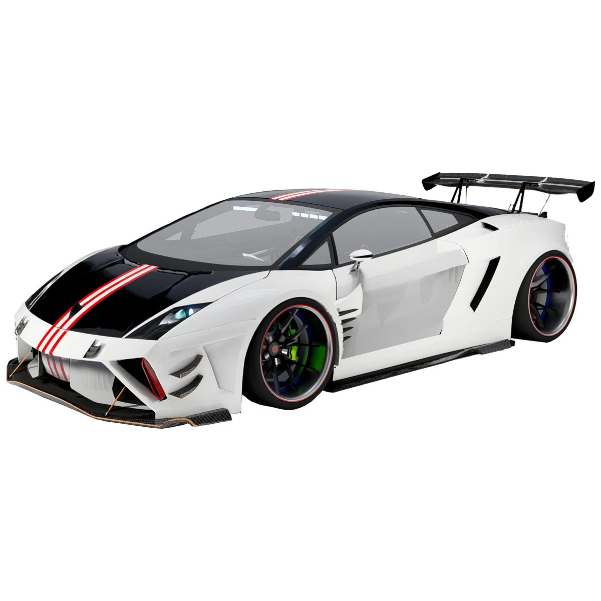 Lambo rghini Gallardo Widebody Racing Edition 3D Model .c4d .max .obj .3ds .fbx .stl .blend 