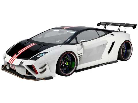 ランボ rghini ガヤルド ワイドボディ レーシング エディション 3Dモデル