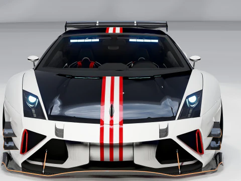 Lambo rghini Gallardo Widebody Racing Edition 3D Model