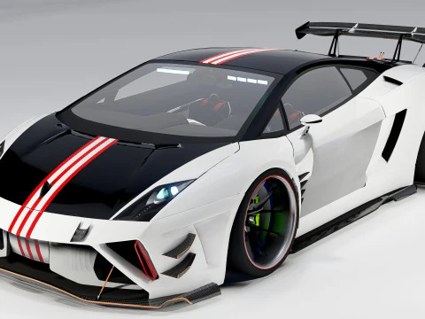Lambo rghini Gallardo Widebody Racing Edition 3D Model